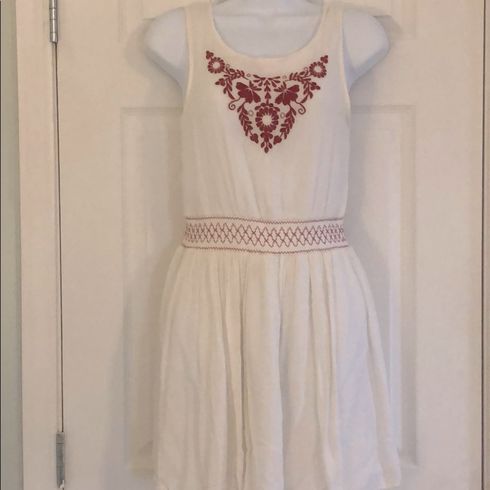 White and red dress